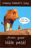 Dad From Little Pest Happy Father's Day Card Humour Greeting Card