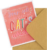 Valentine Card from The Cat Embossed Text Design