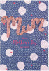 For Mum Sequin Banner Foil Finished Mother's Day Card