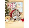 For A Wonderful Niece Me to You 3D Holographic Adorable Christmas Card