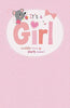 It's a Girl cuddle time starts Congratulation Card