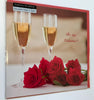 Be My Valentine Champagne glasses And Roses Valentine's Day Card