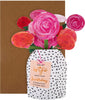 Vase of Flowers Design 3D Birthday Card for Wife