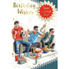 Birthday Wishes Have a Great Day Open Male Party Design Celebrity Style Greeting Card