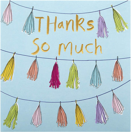 Contemporary Embossed Bunting Design Thank You Card