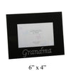 Photo Frame 4" x 6" Black Crystal For Grandma