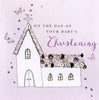 Baby's Christening Buttoned Up Greeting Card Embellished Cards