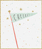 Cheers! Flag Foil Finished Open And Blank Greeting Card