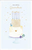 Sparkly Two Tier Cake Grandma Birthday Card