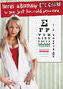 Eye Chart Humour Funny Birthday Greeting Card