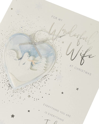 Heart Shaker Keepsake Wife Christmas Card