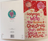 Wife Christmas Card with Badge Large