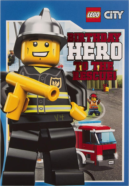 Birthday Hero BOY Lego Card