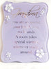 Grandma Glass Curved Edge Flower Lilac Plaque