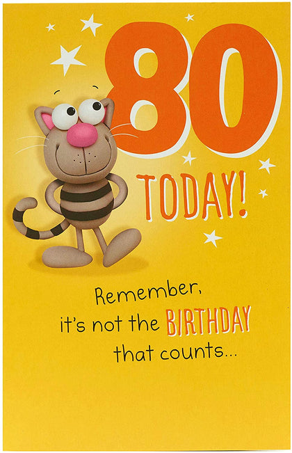 Funny 80th Birthday Card Age 80 Today