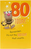 Funny 80th Birthday Card Age 80 Today