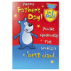 Best Dad Father's Day Humour Brilliant Card With No1 Badge