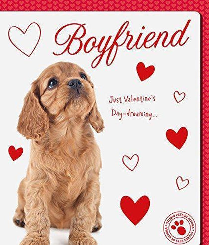 Boyfriend Day-Dreaming Puppy Dog Valentine's Day Card