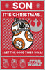 For Son Star Wars Design Red Christmas Card