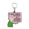 I Eat Cake Aunty Acid Rubber Keyring