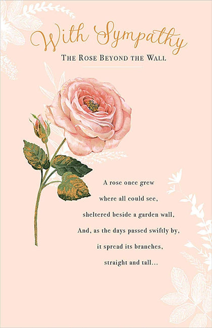 The Rose Beyond The Wall Sympathy Card Gibson