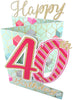 Cutting Edge 40th Female 3D Cutting Edge Birthday Glittered Greeting Cards