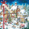 Fantastic Colourful 3D Festive Village Christmas Card