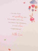 Congratulations Birth Of New Baby Girl Items Hanging From Tree Greeting Card