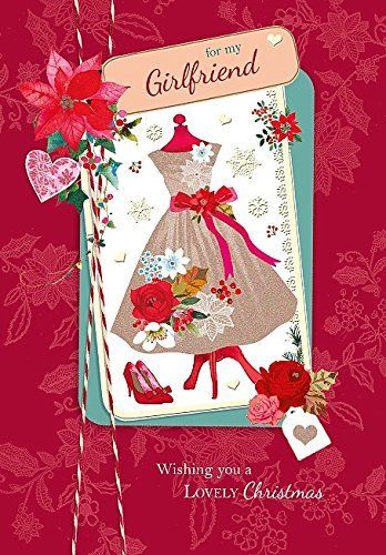 Girlfriend From The Bottom of My Heart Festive Kisses Christmas Card