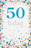 50 Today Confetti Birthday 'wonderful day' Card