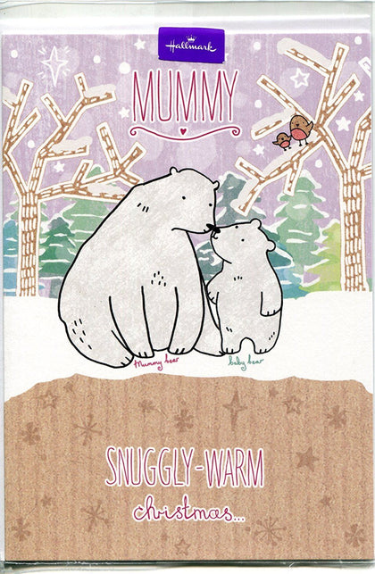 Quality Panda Mother & Baby Mummy Snuggly Warm Christmas Card