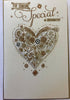 For Someone Special Beautiful Cut Out Gold Heart Design Christmas Card