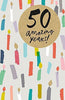 50 Amazing Years Candles Birthday Card