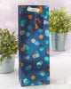 Pack of 6 Blue Geometric Patterned Bottle Size Gift Bags