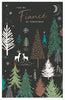 For My Fiance Christmas Tree Night Scene Design Christmas Card