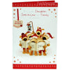 To Lovely Daughter Son in Law and Family Boofle Christmas Card