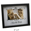 Kiss The Bride Wedding Bride And Groom Glass Printed Photo Frame 6" x 4"