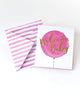 Lovely Balloon Welcome Baby Girl Congratulations Card