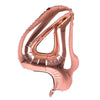 Giant Foil Rose Gold 4 Number Balloon