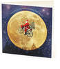 Far Away Across The Miles Santa Riding His Bike Design Christmas Card