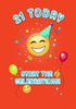 Smile Emoji Age 21st Birthday Card
