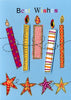 Candles and Stars Best Wishes Yours Truly Card