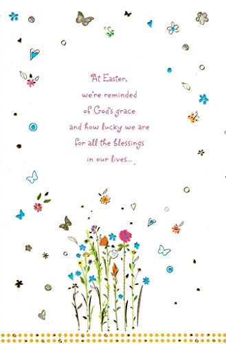 Floral Easter Blessings Card 