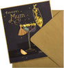 Christmas Card for Mum Contemporary Cocktail Design with Tassel Attachment