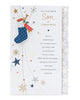 For Son Lovely Word Sparkling Stars Design Christmas Card