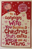 Wife Christmas Card with Badge Large