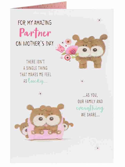 Cute Lots Of Woof Amazing Partner Mother's Day Card