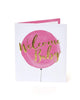 Lovely Balloon Welcome Baby Girl Congratulations Card