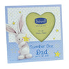 Dad Bebunni Polka Dot Wooden Heart Photo Frame 4" x 4"