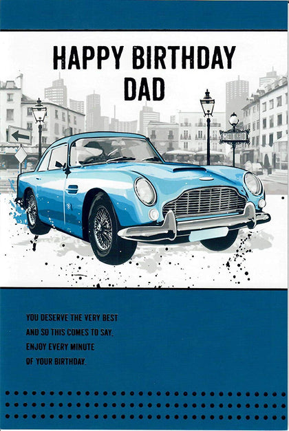 Wishing Well Aston Martin Dad Birthday Card